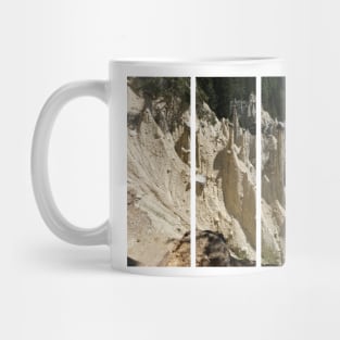 The incredible earth pyramids (Piramidi di Terra) in the Dolomites. Striking place in the Italian Alps. Sunny spring day Mug